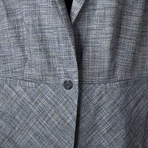 Ann Taylor Factory Petite Gray Womens Blazer Size 14P - Picture 5 of 6